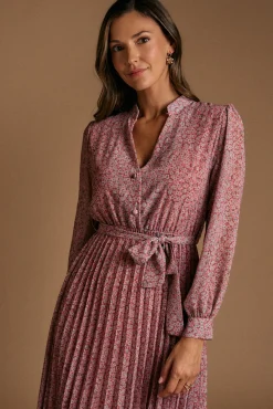 Vestido flores Malva