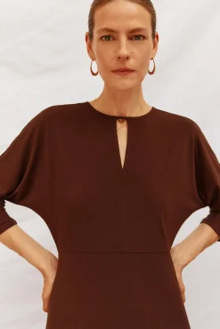 Vestido fluido estampado