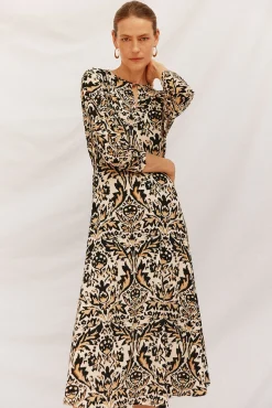 Vestido fluido estampado