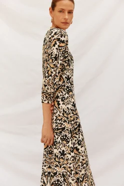 Vestido fluido estampado