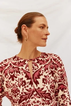 Vestido fluido estampado