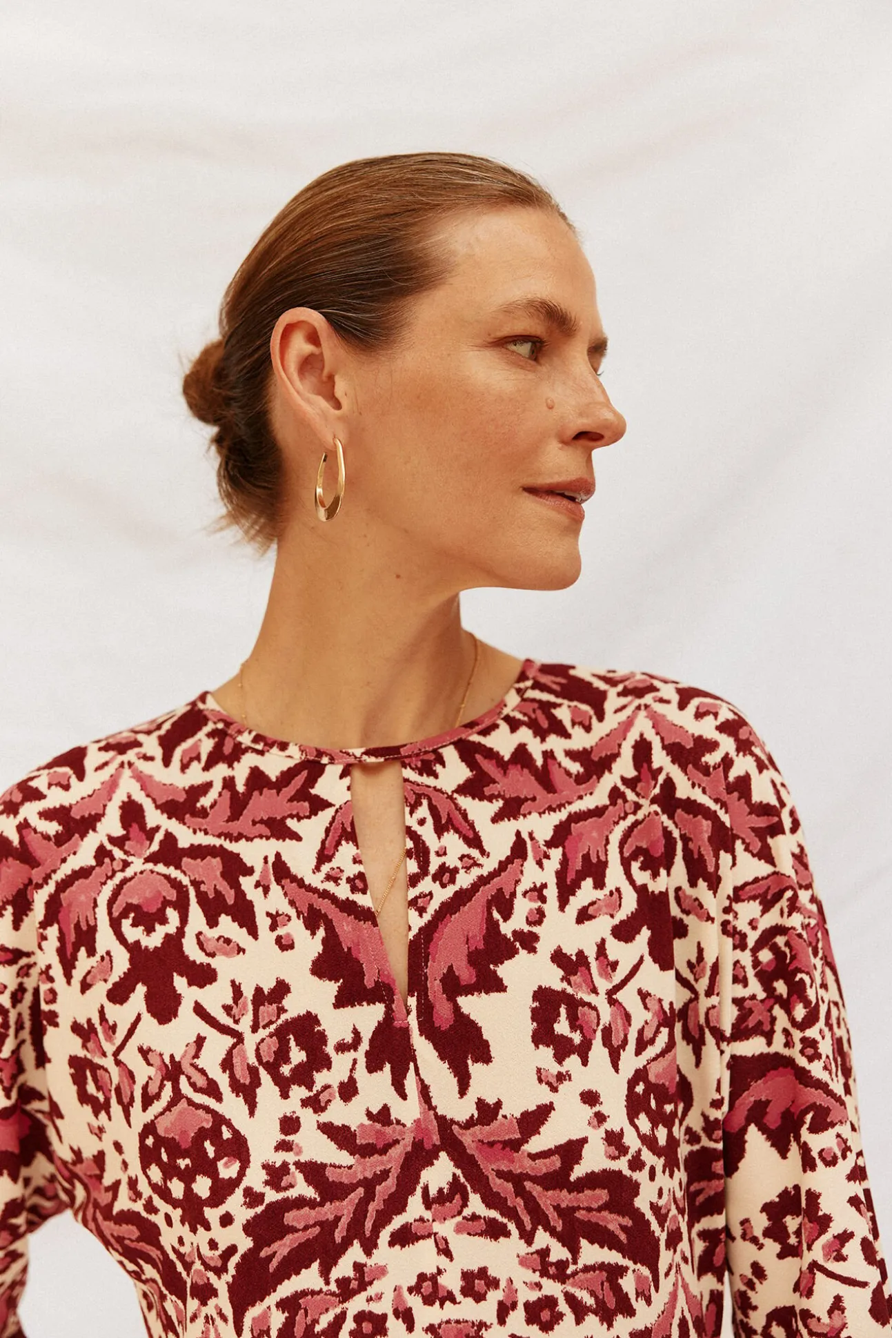 Vestido fluido estampado