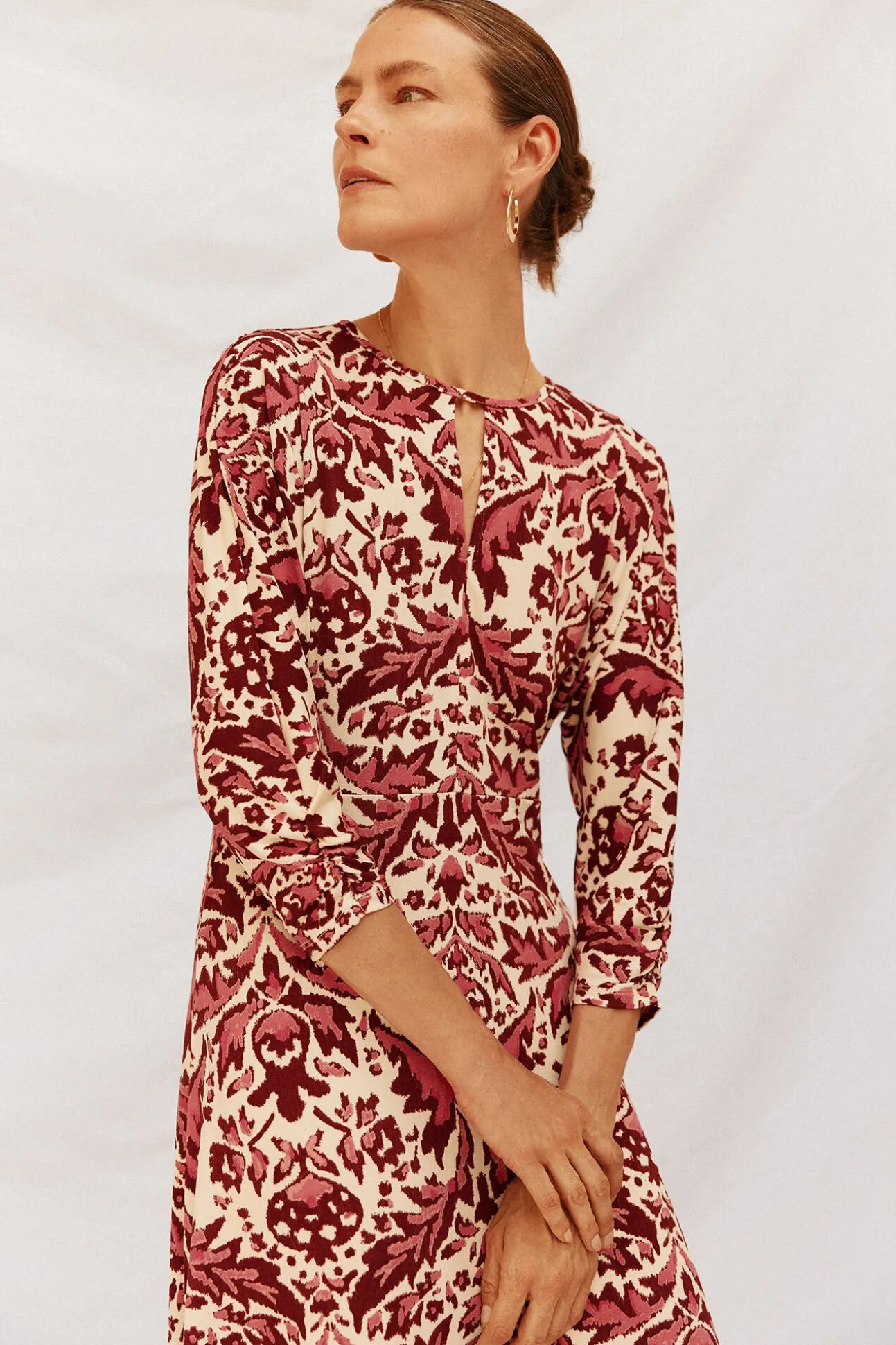 Vestido fluido estampado