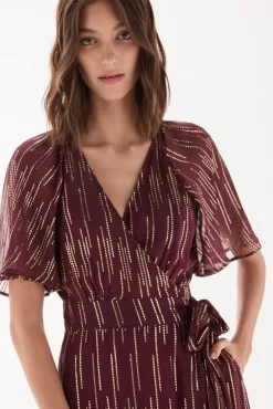 Vestido georgette con lurex