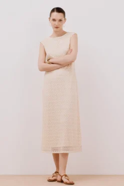 Vestido halter estructura lurex