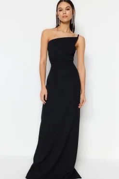 Vestido largo asimétrico