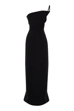 Vestido largo asimétrico