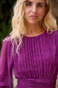 Vestido largo Berenjena