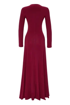 Vestido largo con escote en V