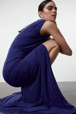 Vestido largo drapeado