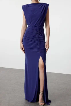 Vestido largo drapeado