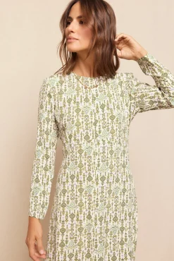 Vestido largo estampado