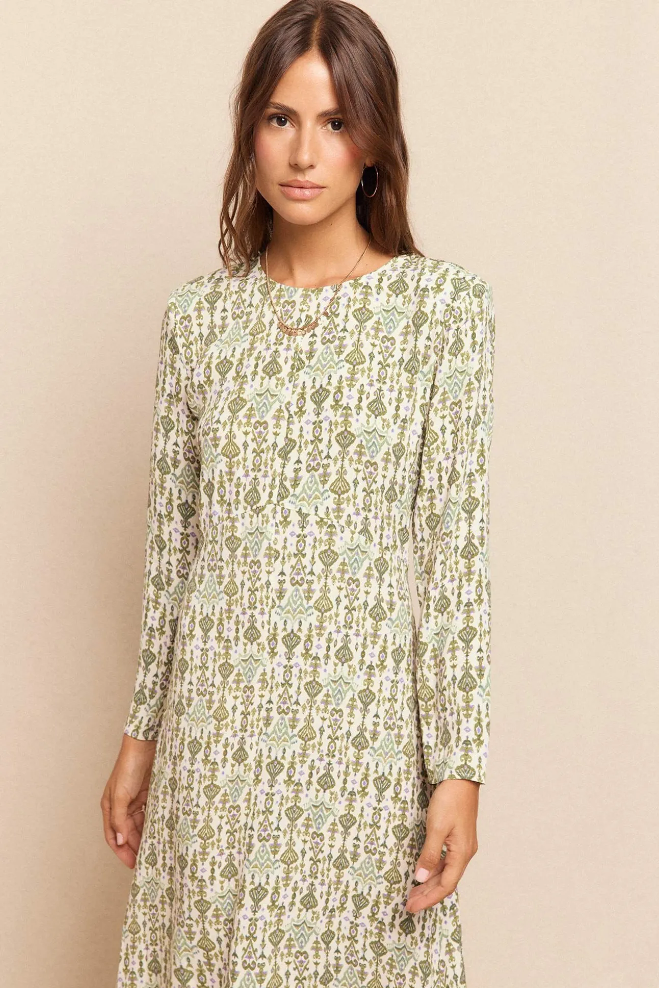 Vestido largo estampado