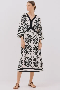 Vestido largo estampado