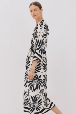 Vestido largo estampado