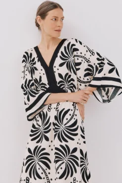 Vestido largo estampado