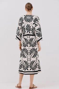 Vestido largo estampado