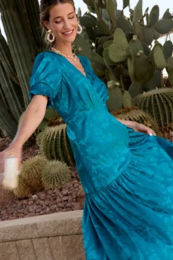 Vestido largo estampado