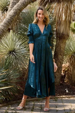 Vestido largo estampado