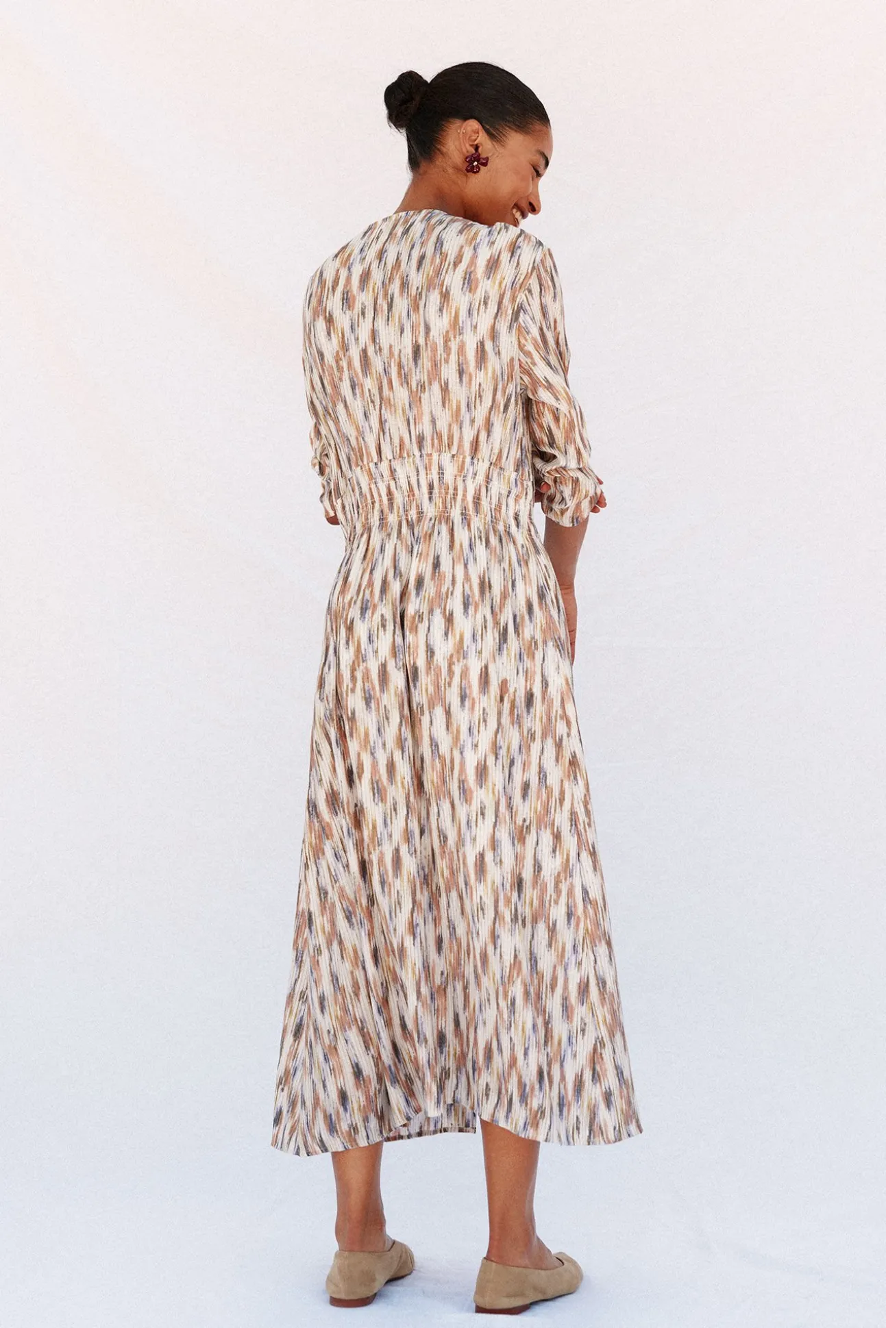 Vestido largo estampado