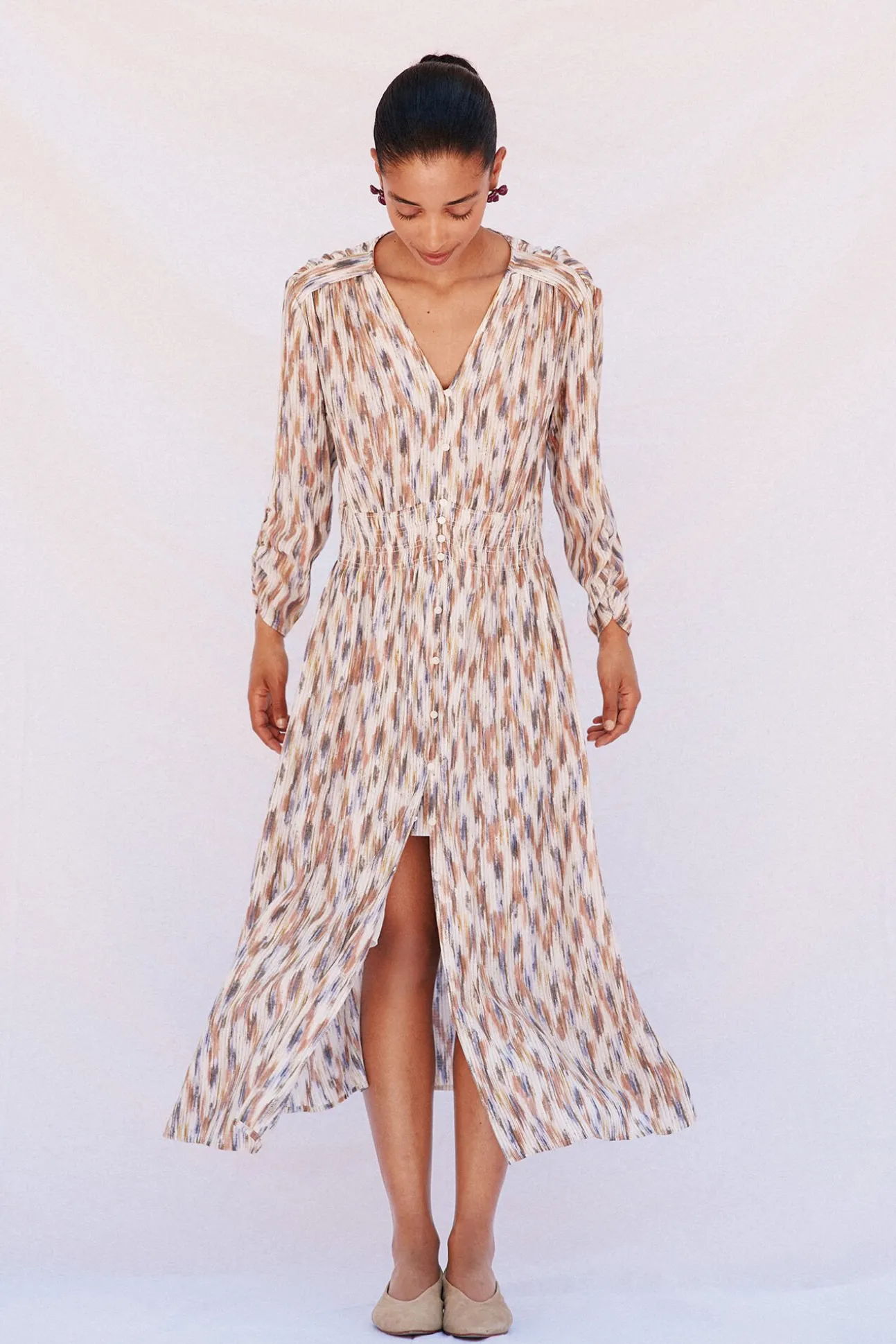 Vestido largo estampado