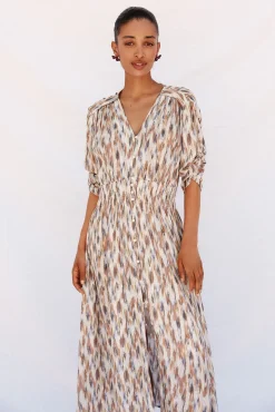 Vestido largo estampado