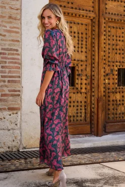 Vestido largo estampado