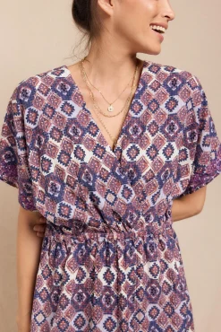 Vestido largo estampado