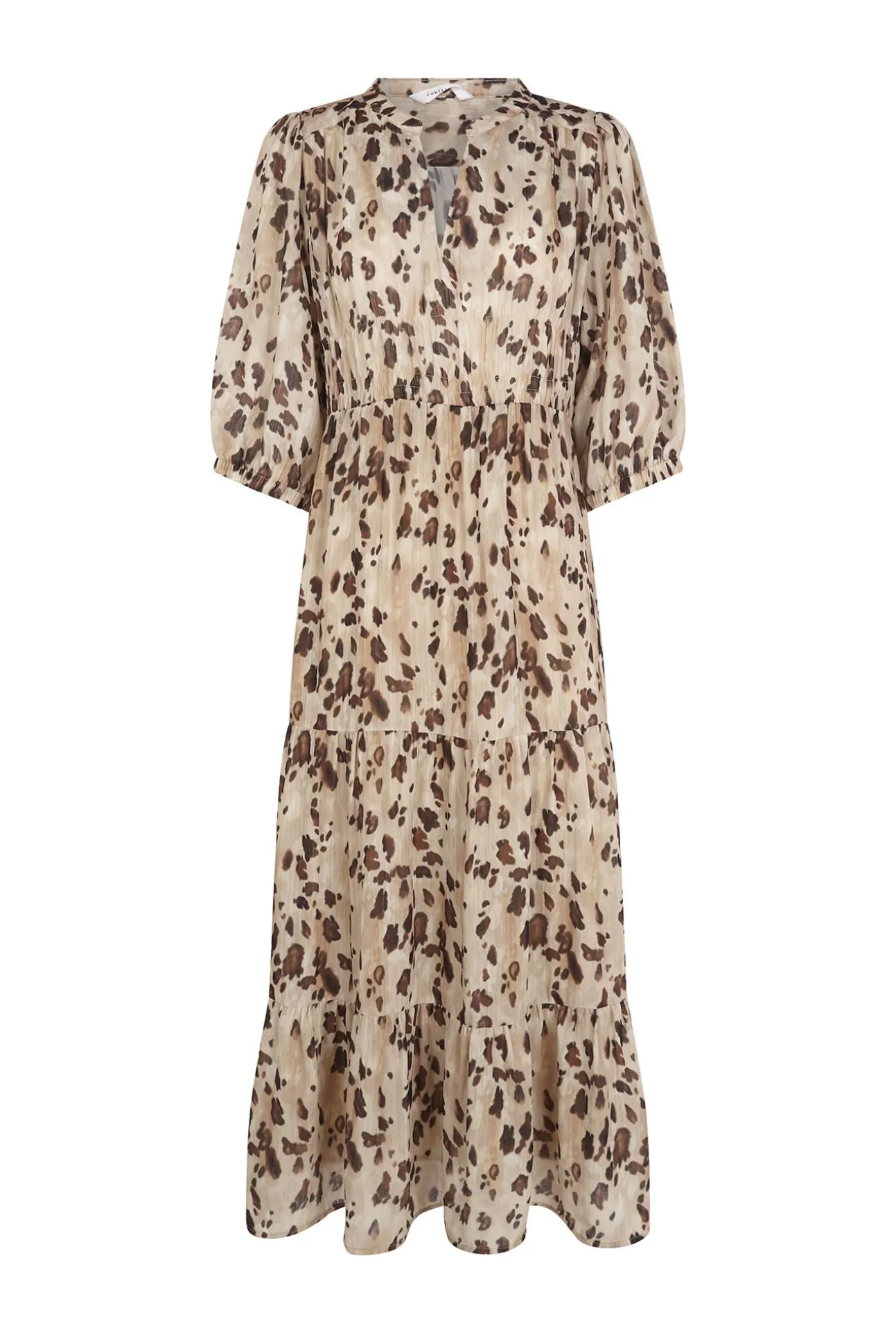 Vestido largo estampado ajustado