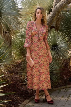 Vestido largo flores