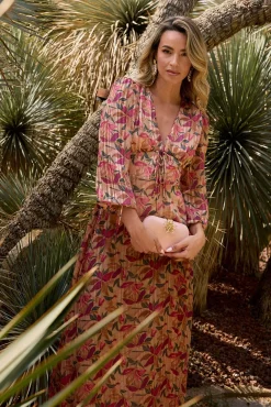 Vestido largo flores