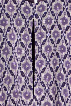 Vestido largo fruncido estampado