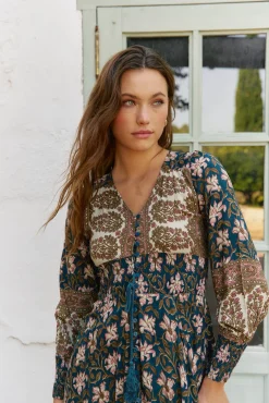 Vestido largo Sabrina estampado monarch