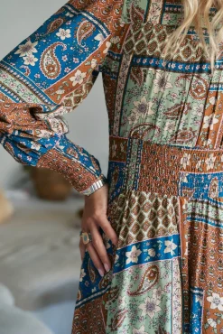 Vestido largo Sabrina estampado Izabelle