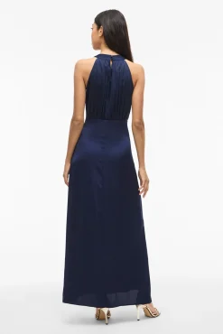 Vestido largo satinado de fiesta