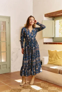 Vestido largo Stephanie estampado adeline