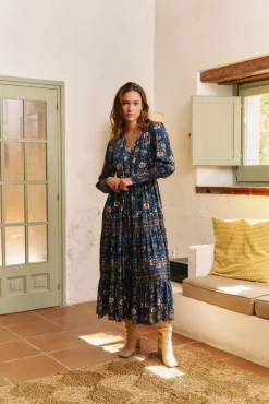 Vestido largo Stephanie estampado adeline