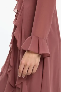 Vestido largo volantes