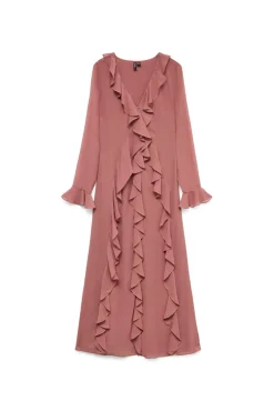 Vestido largo volantes