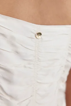 Vestido lencero detalle frunces