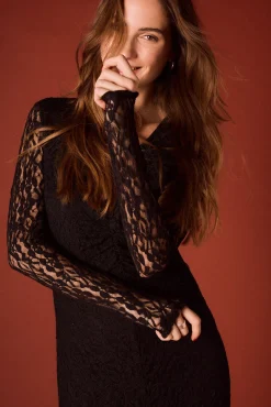 Vestido lencero negro