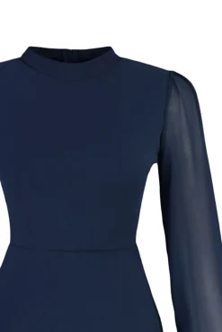 Vestido midi de cuellto alto