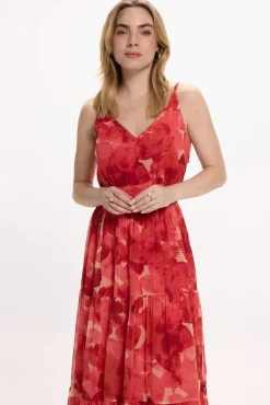 Vestido midi de flores