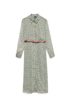 Vestido midi de gasa