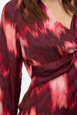 Vestido midi de manga larga