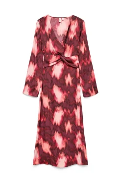 Vestido midi de manga larga