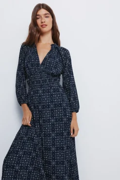 Vestido midi goma cintura