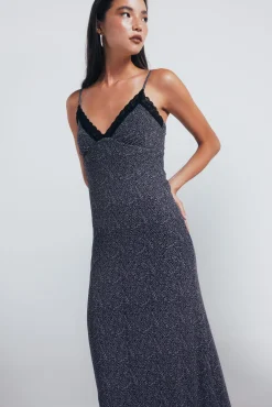 Vestido midi lencero