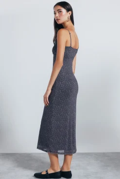 Vestido midi lencero