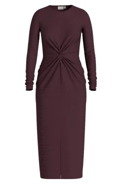 Vestido midi manga larga